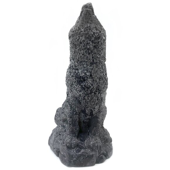 WOLF ORIGINAL Vintage 70s Wolf Figurine Soapstone Look Sculpture Made in Canada - Picture 3 of 11